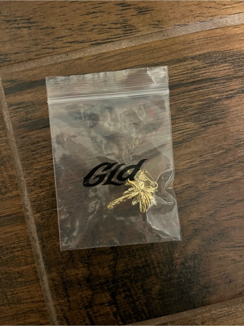 Gold-Plated Palm Tree Charm Pendant